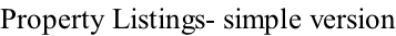Property Listings- simple version