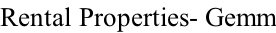 Rental Properties- Gemm